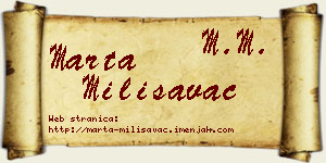 Marta Milisavac vizit kartica